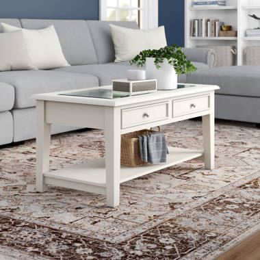 Alcott hill oyama solid deals wood coffee table